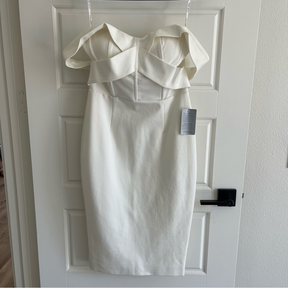 Nordstrom White Off-Shoulder Sheath Dress